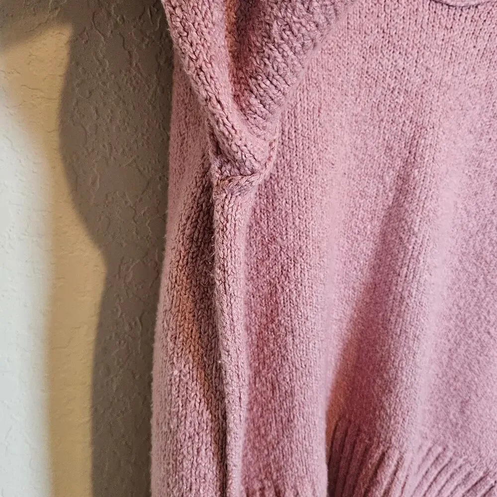 Free People‎ Brookside Tunic Sweater Oversize Alpine Rose X-Small Cozy Winter